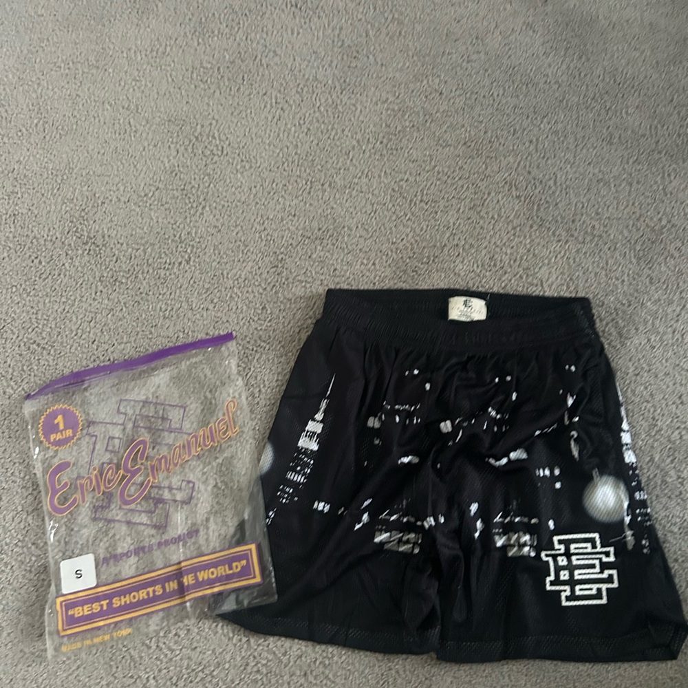 Ee shorts Black and White Graphic Shorts